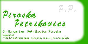 piroska petrikovics business card